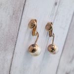 Vintage Clip On Earrings Faux Pearl Mismatched? 3/8" Photo 4