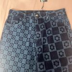 Jaded London  Blue and Black Floral Patterned Flare Jeans Photo 1