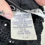 Vintage Roberta Midnight Black Sequin Halter Open Back Sleeveless Maxi Gown Size M Photo 7