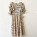 Johnny Was NWT  Champagne Beaded Lace  Mesh Dress Size‎ XS Photo 4