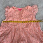 Lilly Pulitzer  Keila Top Womens 4 Peach Hyacinth Floral Arch Eyelet Shirt Blouse Photo 4