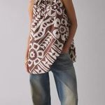 Urban Outfitters  BDG Eva Tie Front Ruched Strap Trapeze Mini Dress Brown NWT Med Photo 8