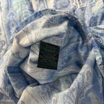 Ralph Lauren Lauren  Women's Blue Paisley Print Button Down Shirt Size Large Photo 6