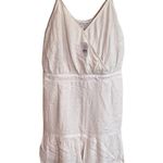 American Eagle  white cream ivory romper shorts belt Large Photo 0