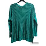 ✨SOUL MIND BREATH LIFE Open Knit Deep V Sz Medium Green & Black Pullover ✨ Photo 1