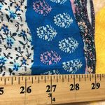 American Eagle large boho wide leg drawstring pants paisley striped blue pink Photo 9