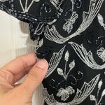 Papell Boutique  Vintage Evening Silk Beaded Cap Sleeve Scallop Hem | size Large Photo 8