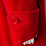 Larry Levine NWT women's wool blend red funnel neck coat, size M Photo 14