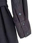 Monrow Asymmetrical Poplin Tie Shirt Dress in‎ Black 100% Cotton, Size Small Photo 12