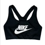 Nike  Swoosh Futura Womens Sports Bra Sz XS Black White Dri Fit Photo 1
