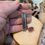 Handmade Bi-Color Tourmaline Green Purple Sterling Silver Pendant Photo 3