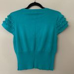 Willi Smith Women's Teal Button-Up Cardigan Size M Photo 6