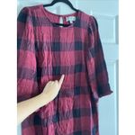 Cloth & Stone  Anthropolgie Womens Medium Buffalo Plaid Gauzy Mini Dress Photo 4