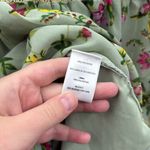 Taylor Floral‎ Tiered Mini Dress Size 6 Green Puff Sleeve Spring Casual Photo 3