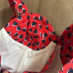 Carolina Herrera NWOT  RED HEART PRINT CORSET BODICE TOP WITH TIE Photo 7