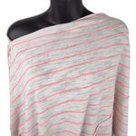 We The Free  Love Lane Long Sleeve Off Shoulder Slouch Top Gray & Coral Women XS Photo 4