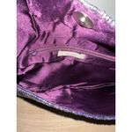 Ecote Beaded Purple Blue Shiny Metal Glamour Sequin Wallet Clutch Wristlet Vtg Photo 6