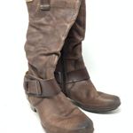 Pikolinos Pikolino Women's size 37 US 6.5-7 Brown Leather Comfort Boots Slouchy Harness Photo 1