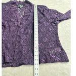 Alex Evenings Lace Jacket Women's Plus 20W Purple 3/4 Sleeves Sequin Scalloped Photo 9