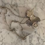 Hot Topic Silver Motorcycle Clock Necklace Photo 3