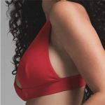 SKIMS  COTTON RIB PLUNGE BRALETTE IN CRANBERRY size Xl Photo 1