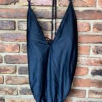 J.Crew NWT Black O-ring V-neck One-Piece Swim Bathing Suit Women's Size 24 Photo 1