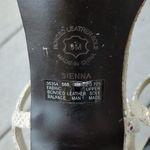 Metaphor  Sienna Heel Open Toe Heels Strappy Silver Metallic Snake Print Sandals Photo 13