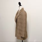 Escada Margaretha Ley Wool Blend Plaid Blazer 38 Ivory Brown Metallic Gold Size undefined Photo 4