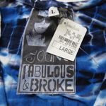 Young Fabulous and Broke NWT Araya in Blue White Tie Dye Ruched Jersey Dress L Photo 2