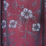 Vintage 90s Candy Rocket Floral Fringe Mini Dress Black Size XS Photo 6