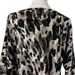 Jones New York Sweater Tunic Linen Crew Neck 3/4 Sleeves Leopard Women’s Size L Photo 7