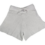 We Wore What XS Light Grey Pull On Sweater Shorts Crochet Stitch Photo 0