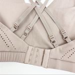 Gymshark Laser Cut Crossover Strappy Sports Bra: Taupe Photo 7