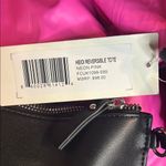 French Connection NWT Hot Pink Puff Tote w Black Zipper Wallet & Lg Strap Photo 5