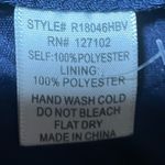 A'Gaci A’GACI Navy Blue Romper Lace Line Slit Back Stretchy Short Sleeveless size small Photo 7