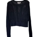 Robert Rodriguez  Silk Cage Knit Sweater Fisherman Net Pullover Size Small Black Photo 2