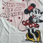 Disney Minnie Mouse Heart "Will You Be My Mickey?" Valentine Womens T Photo 7