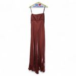 Vintage David's Bridal maxi dress in a burnt orange/brown color. Size 10. Brown Photo 2