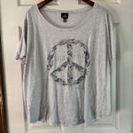 Rock & Roll Hall of Fame Graphic Tee Music Lives Peace Sign XXL Gray Photo 7
