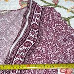 Altar'd State  small bohemian romper deep v-neck purple white long sleeves flowy Photo 2