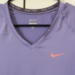 Nike Pro Dri-Fit Short Sleeve Athletic Shirt Womens M Purple Gym Photo 1