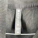 Athleta Cozy Karma Side Zip Black Funnel Neck Sweatshirt Photo 6