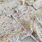 Ganni Ditsy Floral Ruffle Front Blouse Sheer Button Up Top Size M / L Photo 2