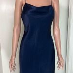 Alice + Olivia 2 / $50 💙 Silk Navy Blue Mini Slip Dress Silky Photo 0