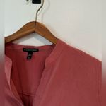 Eileen Fisher Sandwashed Tencel Stand Collar Top Shirt Blouse Chutney Size Small Photo 3