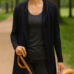 Athleta Dark Blue Cardigan Wrap With Hood Photo 0