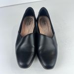 Clarks Women's Juliet Palm Loafer Sz 8 Flat Slip On Shoe Black Leather Casual @ Photo 1