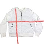 David Lerner Quilted Faux Fur Bomber Jacket XS White Oversize Fairy Festival Y2K Photo 5