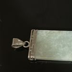 Jade Chinese sterling silver pendant Green Photo 2