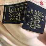 Laura Scott  Petite Pink Floral Lined Skirt with Back Zipper Photo 3